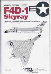 CUTTING EDGE 1/48 F4D-1 SKYRAY NATIONAL INSIGNIA & MAINTENANCE INSTRUCTIONS