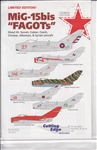 CUTTING EDGE 1/72 MIG-15 "FAGOT" SHEET 2 SOVIET, CUBAN, CZECH, CHINESE, ALBANIAN & SYRIAN AIRCRAFT