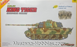 DRAGON 1/35 Sd.Kfz. 182 King Tiger (Henschel Turret) +Bonus Ambush at Poteau Figures