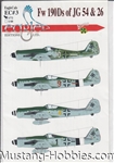 EAGLE CAL 1/72 FW 190D'S OG JG54 & JG26