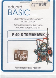 EDUARD BASIC 1/72 P-40B TOMAHAWK FOR ACADEMY KIT