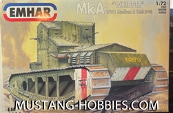 MkA "Whippet" 1/72 WW1 Medium A Tank (1918)