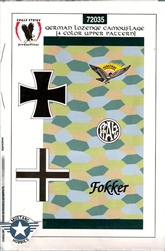 Eagle Strike Productions 1/72 GERMAN LOZENGE CAMOUFLAGE 4 COLOR UPPER PATTERN