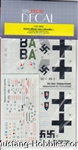 EXTRA TECH DECALS 1/48 LUFTWAFFE NIGHT FIGHTER ACES I