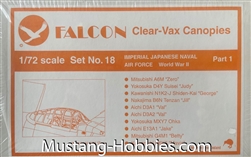 FALCON 1/72 Clear-Vax Canopies imperial japanese naval air force wwii part i