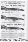 FOX ONE DECALS 1/32 8TH TFW WOLFPACK PHANTOMS JANUARY-JUNE 1967