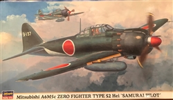 HASEGAWA 1/48 Mitsubishi A6M5c Zero Fighter Type 52 Hei 'Samurai Pilot'