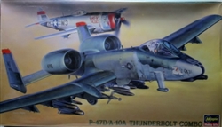 HASEGAWA 1/72 P-47D/A-10A Thunderbolt Combo 2 kits