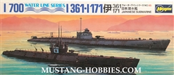 HASEGAWA 1/700 JAPANESE SUBMARINE I 361-I 171 WATER LINE SERIES