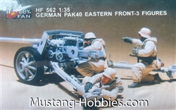 HOBBY FAN 1/35 German PAK40 Eastern Front-3 Figures