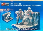 HOBBY FAN 1/35 U.S. Airborne in D-Day (2 Figuren) w/Base