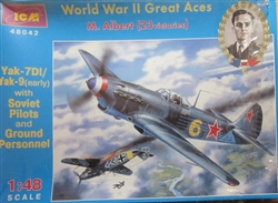 ICM 1/48 Yak-7DI Great Aces-M. Albert with Soviet pilots and Ground Crew