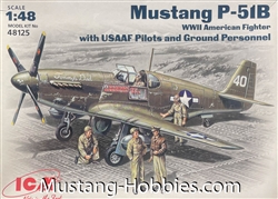 ICM 1/48 Mustang P-51B with USAAF Pilots and Ground Personnel