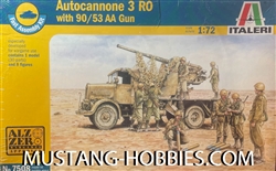 ITALERI 1/72 Autocannone 3 RO with 90/53 AA Gun
