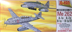 JO-HAN 1/72 Messerschmitt Me 262 A-1a, A-2a, B-1a, or B-1a/U1