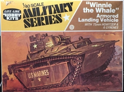 LIFE LIKE 1/40 Military Series LVT w/Howitzer "Winnie the Whale"