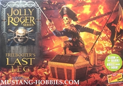 Lindberg 1/12 Jolly Roger Freebooter's Last Leg Diorama: Pirate, Treasure Chest & Stone-Type Base