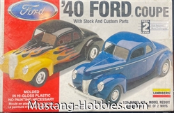 LINDBURG 1/25 '40 Ford Coupe With Stock And Custom Parts