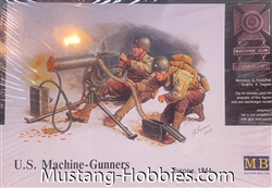 MASTER BOX 1/35 WWII US Machine Gunners (2) w/Browning M1917A1 MG