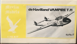 MERLIN MODELS 1/72 DE HAVALAND VAMPIRE T.11