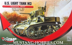 MIRAGE 1/72 U.S. Light Tank M3 'Tunisia 1943'