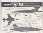 MODELDECALS 1/72 ROYAL NAVY BUCCANEER S2'S & DUTCH AIR FORCE NF-5A'S & BEAVER