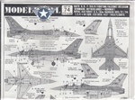 MODELDECALS 1/72  NATO F-16A/B FIGHTING FALCONS BELGIUM, DENMARK, NETHERLANDS,NORWAY, RAF H.S. /BAE HARRIER GR3, T2/T4 1,3,4 & 20 SQN, 233 OCU 1417 & 1453 FLIGHTS