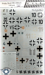 MASP DECALS 1/48 FOCKE WULF Fw-190A-8