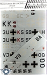 MASP DECALS 1/48 MESSERSCHMITT BF-110C/D/E