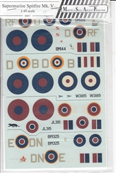 MASP DECALS 1/48 SUPERMARINE SPITFIRE MK. V