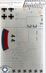 MASP DECALS 1/48 MESSERSCHMITT Me-262 PART 2