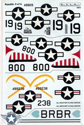 MASP DECALS 1/48 REPUBLIC P-47N THUNDERBOLTS
