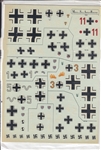 MASP DECALS 1/72 MASSERSCHMITT BF 109E POLAND & FRANCE