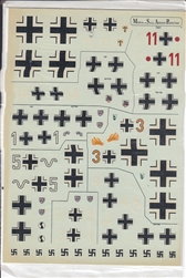 MASP DECALS 1/72 MASSERSCHMITT BF 109E POLAND & FRANCE