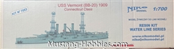 NIKO MODELS 1/700 USS Vermont (BB-20) 1909