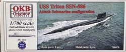 OKB GRIGOROY 1/700  USS Triton SSN-586, Attack Submarine configuration