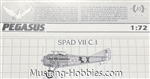 PEGASUS 1/72 SPAD VII C.1