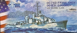 SNOWMAN MODELS 1/700 USS Gearing Class DD-742 Frank Knox & DD-831 Goodrich 2 x Kits