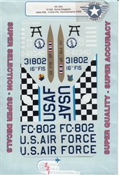 SUPERSCALE INT 1/48 F-102 DELTA DAGGERS 16tH FIS, 112tH FG, PENNSYLVANIA ANG