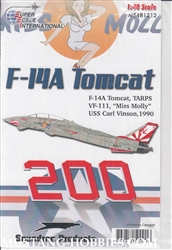 SUPERSCALE INT. 1/48 F-14A TOMCAT TARPS VF-111 MISS MOLLY USS CARL VINSON 1990