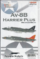 SUPERSCALE INT. 1/48 AV-8B HARRIER PLUS VMA-214 & VMA-211