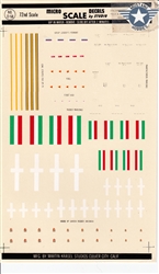 SUPERSCALE INT. 1/72 ITALIAN INSIGNIAS WWII TAIL AND MANUFACTURE MARKINGS