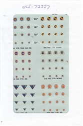 SUPERSCALE INT. 1/72 USAF Badges 3rd, 90th & 430th TRS; 3rd and 4th TFW; 26th TF AG SQ