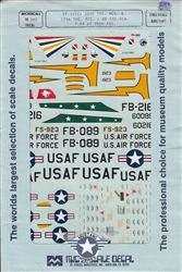 SUPERSCALE INT. 1/72 RF-101CS 38th TAC RCS & 17th TAC RSC / 66 TAC RCW, F84 OF 79th FBS