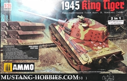 TAKOM/AMMO 1/35 Panzerkampfwagen Tiger Ausf. B. Henschel Turret 1945 King Tiger Limited Edition 2 in 1