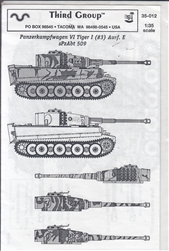 THIRD GROUP DECALS 1/35PANZERKAMPFWAGEN VI TIGER I (#3) AUSF.E SPZABT 509