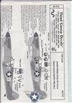 THIRD GROUP DECALS 1/48 UNITED STATES ARMY AIR FORCE SUPERMARINE SPITFIRE Mk.b/c