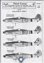 THIRD GROUP DECALS 1/48 FOCKE-WULF FW 190D-9 JG 26