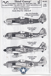 THIRD GROUP DECALS 1/48 FOCKE-WULF FW 190A-6/8 JG 54 GREEN HEARTS