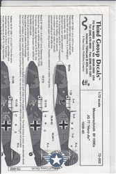 THIRD GROUP DECALS 1/72 MESSERSCHMITT BF 109"S JG 77 HERZ-AS 1939-40